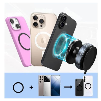 Soporte magnético para teléfono con succión por vacío