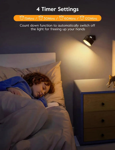 MagneticLight Duo™ | Lámpara LED Giratoria de 360° sin cables